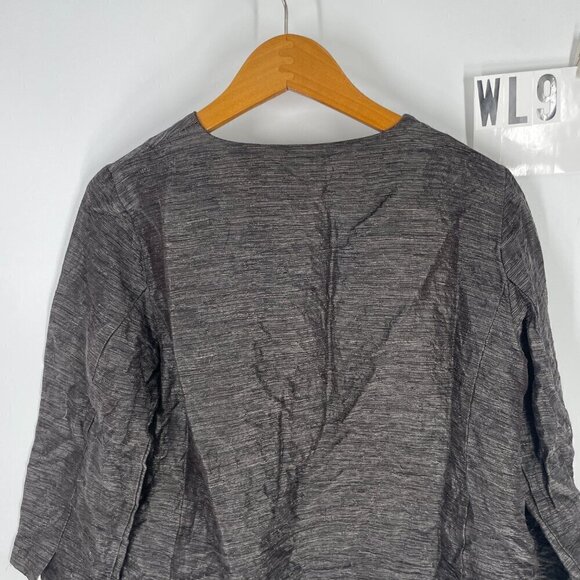 Eileen Fisher silk wool brown jacket sz M - Picture 9 of 10